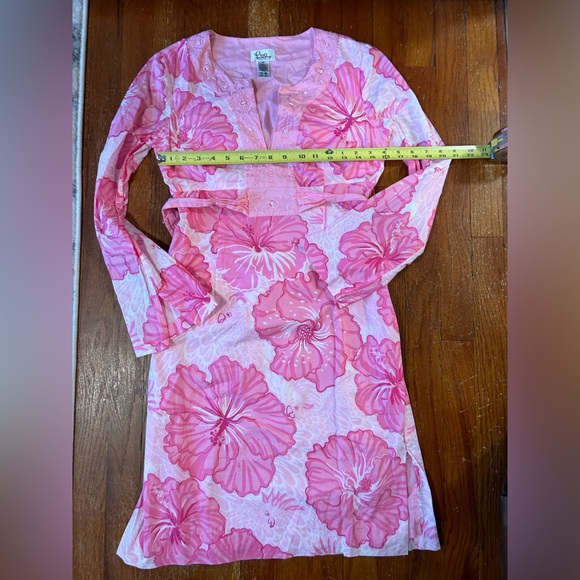 Lilly Pulitzer pink hibiscus dress - Picture 4 of 9